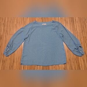 NWOT English Laundry Blue Patterned Top